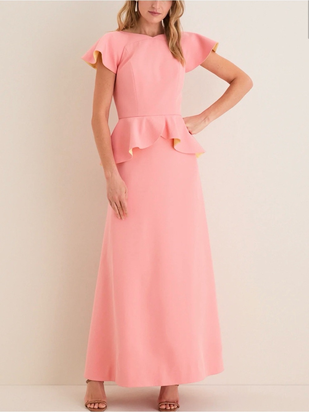 TUCKERNUCK NWT Melon Peplum Antoinette Gown size 10